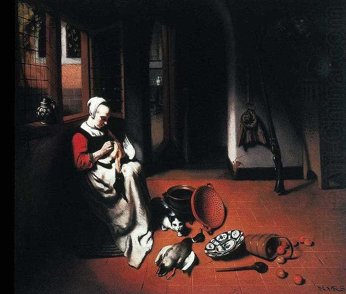 Nicolas Maes Woman Plucking a Duck china oil painting image